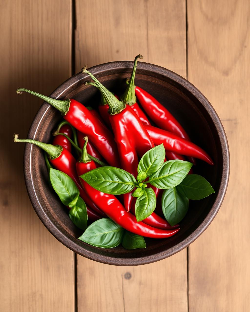 Peperoncini e basilico