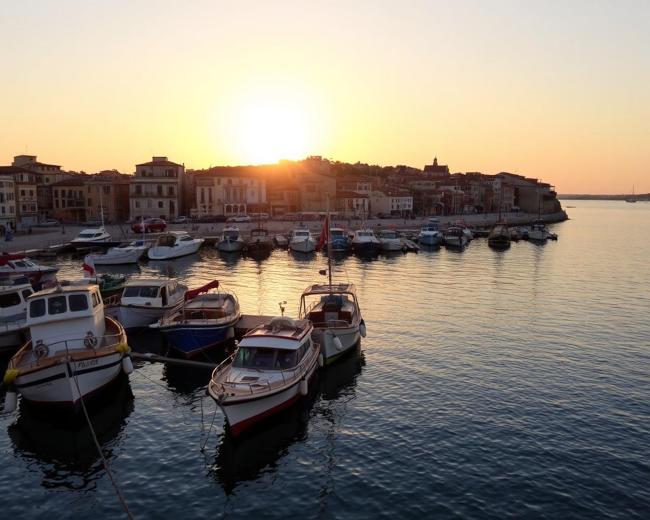 Porto di Molfetta al tramonto